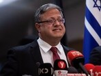Israeli National Security Minister and head of Jewish Power party Itamar Ben-Gvir gives a statement to members of the press, ahead of a possible ceasefire between Israel and Hamas,
