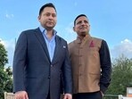 RJD MP Sanjay Yadav with Tejaswi Yadav. (Photo: Sanjay Yadav's X account)