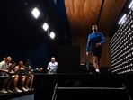 Novak Djokovic leaves after a press conference at the Australian Open. Novak Djokovic leaves after a press conference at the Australian Open.