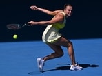 Belarus' Aryna Sabalenka hits a shot against Russia's Mirra Andreeva during their women's singles match on day eight of the Australian Open tennis tournament in Melbourne on January 19 Belarus' Aryna Sabalenka hits a shot against Russia's Mirra Andreeva during their women's singles match on day eight of the Australian Open tennis tournament in Melbourne on January 19