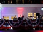 US President-elect Donald Trump and wife Melania Trump attend a private party and fireworks show at Trump National Golf Club on January 18 in Sterling, Virginia. (Getty Images via AFP) US President-elect Donald Trump and wife Melania Trump attend a private party and fireworks show at Trump National Golf Club on January 18 in Sterling, Virginia. (Getty Images via AFP)