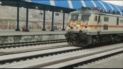 A train during the trial run in the Valley on Sunday. (Sourced) A train during the trial run in the Valley on Sunday. (Sourced)