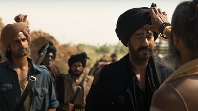 Azaad box office collection day 2: Ajay Devgn and Aaman Devgan in a still from the film. Azaad box office collection day 2: Ajay Devgn and Aaman Devgan in a still from the film.