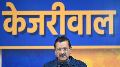 Arvind Kejriwal addresses a press conference on Sunday. (Sanchit Khanna/HT Photo) Arvind Kejriwal addresses a press conference on Sunday. (Sanchit Khanna/HT Photo)