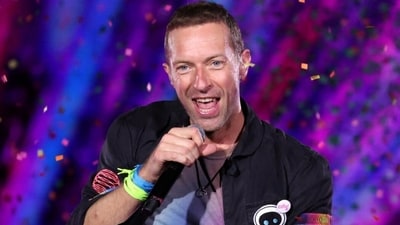 Chris Martin’s band Coldplay performed in Mumbai during their Music of the Spheres tour in India. Chris Martin’s band Coldplay performed in Mumbai during their Music of the Spheres tour in India.