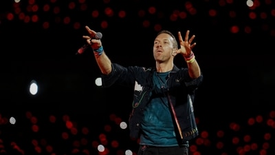 Coldplay's Chris Martin performs during the band's Music Of The Spheres World Tour at the D Y Patil Sports Stadium. (PTI) Coldplay's Chris Martin performs during the band's Music Of The Spheres World Tour at the D Y Patil Sports Stadium. (PTI)