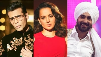 Kangana Ranaut spoke about her equation with Karan Johar and Diljit Dosanjh. Kangana Ranaut spoke about her equation with Karan Johar and Diljit Dosanjh.