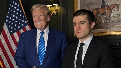 Lex Fridman with Donald Trump. (Instagram/ Lex Fridman)
