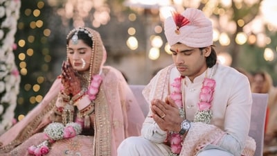 Neeraj Chopra took the big decision of getting married months after winning his second medal at the Olympics – a silver – in Paris. (X/@Neeraj_chopra1) Neeraj Chopra took the big decision of getting married months after winning his second medal at the Olympics – a silver – in Paris. (X/@Neeraj_chopra1)