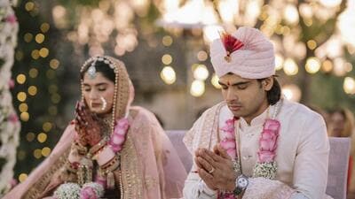 Olympic medalist Neeraj Chopra has tied the knot with Himani Mor, the javelin star announced on Sunday. (X) Olympic medalist Neeraj Chopra has tied the knot with Himani Mor, the javelin star announced on Sunday. (X)