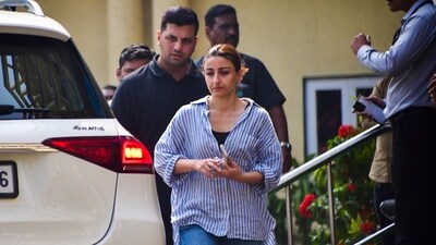 **EDS: RPT, ADDS DETAILS** Mumbai: Soha Ali Khan, Bollywood actor and sister of actor Saif Ali Khan, at the Lilavati Hospital where Saif was admitted after he was injured in an attack by an intruder with a knife, in Mumbai, Thursday, Jan. 16, 2025. (PTI Photo) (PTI01_16_2025_RPT185B) (PTI) **EDS: RPT, ADDS DETAILS** Mumbai: Soha Ali Khan, Bollywood actor and sister of actor Saif Ali Khan, at the Lilavati Hospital where Saif was admitted after he was injured in an attack by an intruder with a knife, in Mumbai, Thursday, Jan. 16, 2025. (PTI Photo) (PTI01_16_2025_RPT185B) (PTI)