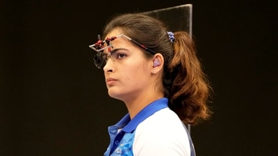 India's Manu Bhaker during the 25m Pistol Women's Final event at the 2024 Summer Olympics (PTI) India's Manu Bhaker during the 25m Pistol Women's Final event at the 2024 Summer Olympics (PTI)