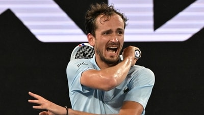 Daniil Medvedev has been fined AUD 76,000 for his camera and racket smashing outburst (AFP) Daniil Medvedev has been fined AUD 76,000 for his camera and racket smashing outburst (AFP)