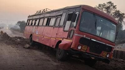The bus driver has been apprehended, and a case was being registered against him. (HT PHOTO)