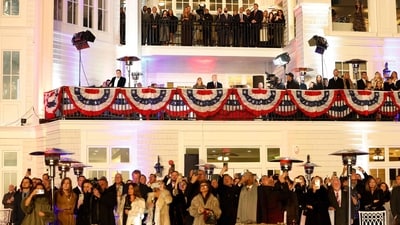 STERLING, VIRGINIA - JANUARY 18: Onlookers do not miss a single shot of fireworks as they attend the beautiful show ahead of the inauguration ceremony along with President-elect Trump and Melania Trump. Anna Moneymaker/Getty Images/AFP (Photo by Anna Moneymaker / GETTY IMAGES NORTH AMERICA / Getty Images via AFP) (Getty Images via AFP) STERLING, VIRGINIA - JANUARY 18: Onlookers do not miss a single shot of fireworks as they attend the beautiful show ahead of the inauguration ceremony along with President-elect Trump and Melania Trump. Anna Moneymaker/Getty Images/AFP (Photo by Anna Moneymaker / GETTY IMAGES NORTH AMERICA / Getty Images via AFP) (Getty Images via AFP)