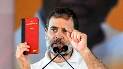 Leader of Opposition in the Lok Sabha and Congress leader Rahul Gandhi addresses the gathering during 'Karyakarta Sammelan', in Patna, Saturday, Jan. 18, 2025. Leader of Opposition in the Lok Sabha and Congress leader Rahul Gandhi addresses the gathering during 'Karyakarta Sammelan', in Patna, Saturday, Jan. 18, 2025.