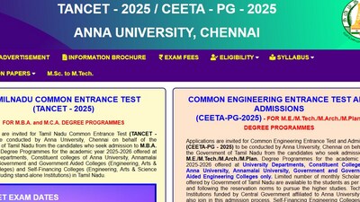 TANCET 2025 notification released at tancet.annauniv.edu (Official website screenshot ) TANCET 2025 notification released at tancet.annauniv.edu (Official website screenshot )