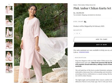 Janhvi's kurta set is worth  ₹28,000.