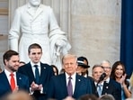 Barron Trump attends the 60th Presidential Inauguration in the Rotunda of the U.S. Capitol in Washington, Monday, Jan. 20.