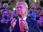 FILE PHOTO: US President-elect Donald Trump arrives to attend a rally the day before he is scheduled to be inaugurated for a second term, in Washington, 