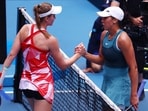 Madison Keys of the U.S. shakes hands with Kazakhstan's Elena Rybakina after winning her fourth round match