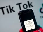 A message welcoming users back and thanking US President-elect Donald Trump on the TikTok app on a smartphone arranged in Arlington, Virginia, US, on Sunday.