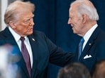 President-elect Donald J. Trump and President Joe Biden attend inauguration of Donald Trump as the 47th president of the United States takes place inside the Capitol Rotunda of the U.S. Capitol building in Washington, D.C., Monday, January 20, 2025. It is the 60th U.S. presidential inauguration and the second non-consecutive inauguration of Trump as U.S. president. (Photo by Kenny Holston/The New York Times / POOL / AFP) President-elect Donald J. Trump and President Joe Biden attend inauguration of Donald Trump as the 47th president of the United States takes place inside the Capitol Rotunda of the U.S. Capitol building in Washington, D.C., Monday, January 20, 2025. It is the 60th U.S. presidential inauguration and the second non-consecutive inauguration of Trump as U.S. president. (Photo by Kenny Holston/The New York Times / POOL / AFP)