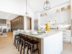 Open kitchen is bright and spacious. 