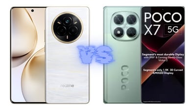 Check out the detailed specs comparison between Realme 14 Pro and Poco X7. (Realme/ Poco) Check out the detailed specs comparison between Realme 14 Pro and Poco X7. (Realme/ Poco)