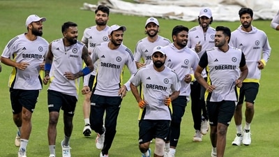 India's team attends a practice session ahead of their first Twenty20 international cricket match against England at the Eden Gardens in Kolkata on January 19, 2025. (AFP) India's team attends a practice session ahead of their first Twenty20 international cricket match against England at the Eden Gardens in Kolkata on January 19, 2025. (AFP)