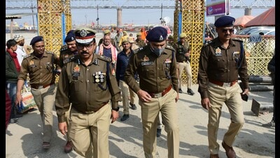 Chief fire officer, Mahakumbh, Pramod Sharma said special teams have been formed to detect and check sale of the risky “non-ISI mark” cylinders near the Mela area. (Anil Kumar Maurya/HT) Chief fire officer, Mahakumbh, Pramod Sharma said special teams have been formed to detect and check sale of the risky “non-ISI mark” cylinders near the Mela area. (Anil Kumar Maurya/HT)