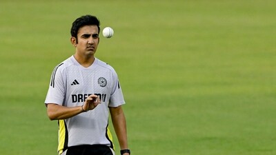 India's coach Gautam Gambhir attends a practice session ahead of their first T20I match against England. (AFP) India's coach Gautam Gambhir attends a practice session ahead of their first T20I match against England. (AFP)