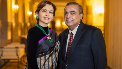 Reliance Industries Chairman Mukesh Ambani and Reliance Foundation founder and chairperson Nita Ambani at a private reception ahead of President-elect Donald Trump's swearing-in. (PTI) Reliance Industries Chairman Mukesh Ambani and Reliance Foundation founder and chairperson Nita Ambani at a private reception ahead of President-elect Donald Trump's swearing-in. (PTI)