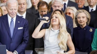 Singer Carrie Underwood performs during the 60th presidential inauguration in the rotunda of the US Capitol in Washington, DC, US, on Monday, Jan. 20, 2025. (Bloomberg) Singer Carrie Underwood performs during the 60th presidential inauguration in the rotunda of the US Capitol in Washington, DC, US, on Monday, Jan. 20, 2025. (Bloomberg)