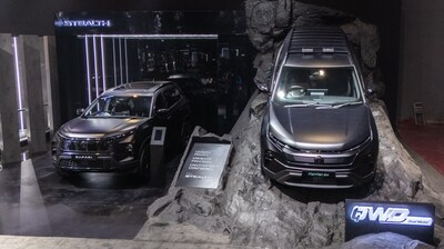 The Stealth Editions of Tata Safari and Harrier EV gets a matte black treatment on the outside. The Stealth Editions of Tata Safari and Harrier EV gets a matte black treatment on the outside.