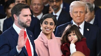 JD Vance was sworn in as the US Vice President. He was accompanied by wife Usha Chilukuri and their three children. (AFP) JD Vance was sworn in as the US Vice President. He was accompanied by wife Usha Chilukuri and their three children. (AFP)