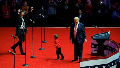 Tesla CEO and X owner Elon Musk gestures on stage during a rally with U.S. President-elect Donald Trump the day before Trump is scheduled to be inaugurated for a second term, in Washington, U.S., January 19, 2025. REUTERS/Brian Snyder (REUTERS)