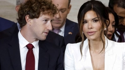 Meta CEO Mark Zuckerberg and Lauren Sanchez attend the inauguration day of Donald Trump. (REUTERS)