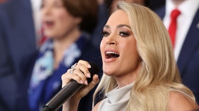 Carrie Underwood performs on the day of U.S. President Donald Trump's Presidential Inauguration at the Rotunda of the U.S. Capitol in Washington, U.S., January 20, 2025. REUTERS/Kevin Lamarque/Pool (REUTERS)