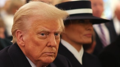 U.S. President-elect Donald Trump and his wife Melania attend a service at St. John's Church on the inauguration day of his second Presidential term in Washington, U.S. January 20, 2025. REUTERS/Carlos Barria (REUTERS)
