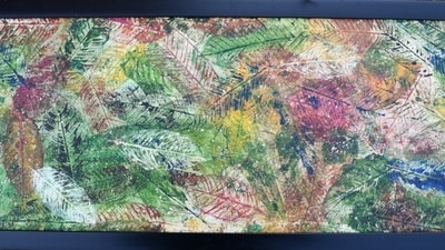 Shripal Solanki crafted a stunning artwork using collected fallen leaves. Shripal Solanki crafted a stunning artwork using collected fallen leaves.