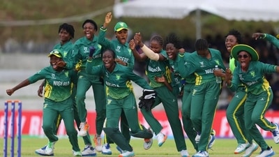 Nigeria are making their debut in the tournament this year and this was their first completed game, with the previous match being washed out. (ICC) Nigeria are making their debut in the tournament this year and this was their first completed game, with the previous match being washed out. (ICC)