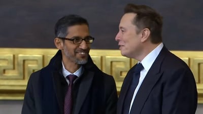 Sundar Pichai and Elon Musk were among tech leaders invited for Donald Trump's inauguration. (X/@SanguiniusOnX) Sundar Pichai and Elon Musk were among tech leaders invited for Donald Trump's inauguration. (X/@SanguiniusOnX)