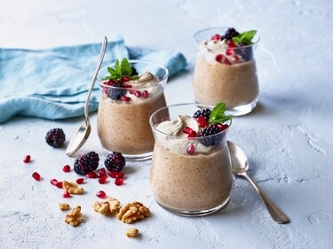 Enjoy a spoon of Dairy free California Walnut Rice pudding Enjoy a spoon of Dairy free California Walnut Rice pudding