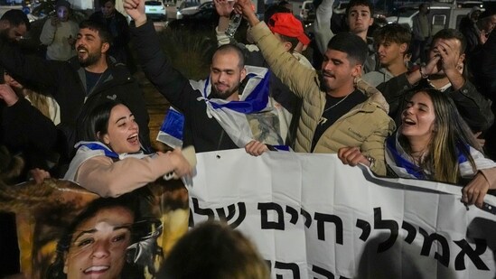 More than 630 assistance trucks arrived in Gaza on Sunday, carrying desperately needed supplies to the region's north, where the damage has been most bad. Israelis celebrate the release of three hostages who had been held captive by Hamas in Gaza as they gather in Tel Aviv, Israel, Sunday, Jan. 19, 2025.(AP)
