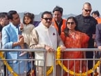 Adani Group Chairman Gautam Adani at Sangam during the Maha Kumbh Mela 2025, in Prayagraj, Uttar Pradesh on Tuesday. Adani Group Chairman Gautam Adani at Sangam during the Maha Kumbh Mela 2025, in Prayagraj, Uttar Pradesh on Tuesday.
