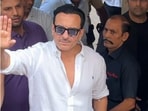 Saif Ali Khan outside his home on Tuesday evening. Saif Ali Khan outside his home on Tuesday evening.