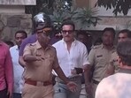 Saif Ali Khan arrives home in Bandra on Tuesday afternoon. Saif Ali Khan arrives home in Bandra on Tuesday afternoon.