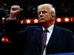 US President Donald Trump during the 60th presidential inauguration parade at Capital One Arena in Washington, DC, on Monday. US President Donald Trump during the 60th presidential inauguration parade at Capital One Arena in Washington, DC, on Monday.