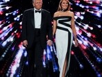 US President Donald Trump and his wife First Lady Melania Trump attend the Liberty Ball on Inauguration Day of Donald Trump's second presidential term in Washington.
